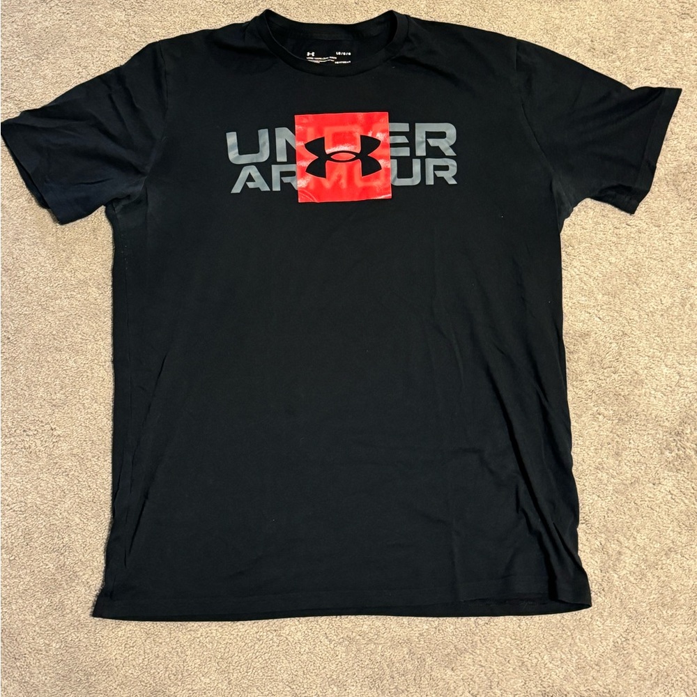 Under Armour Red/Gray Logo TShirt - Large